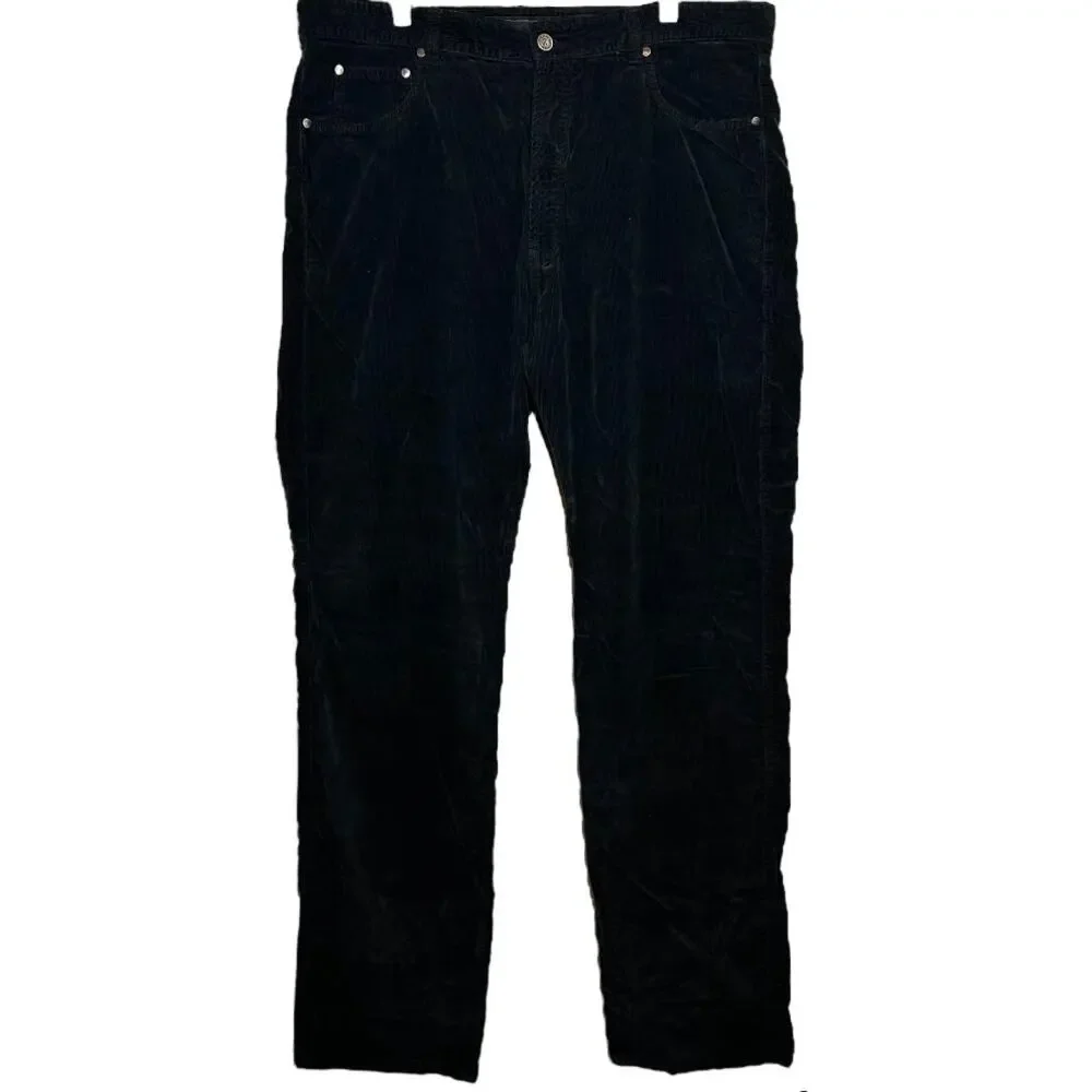 Ermenegildo Zegna Straight 5 Pocket Jean 100% Cotton Made In Italy Black 40